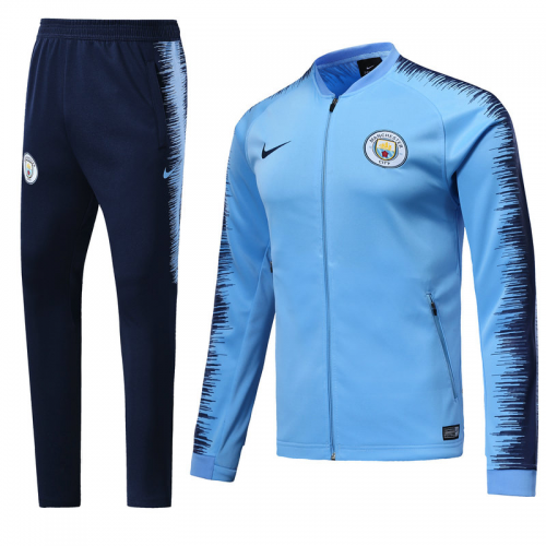 Manchester City 18/19 Jacket Tracksuits Blue With Pants